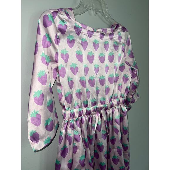 LOOK by CrewCuts Lavender Strawberry Print Dress - Picture 3 of 8